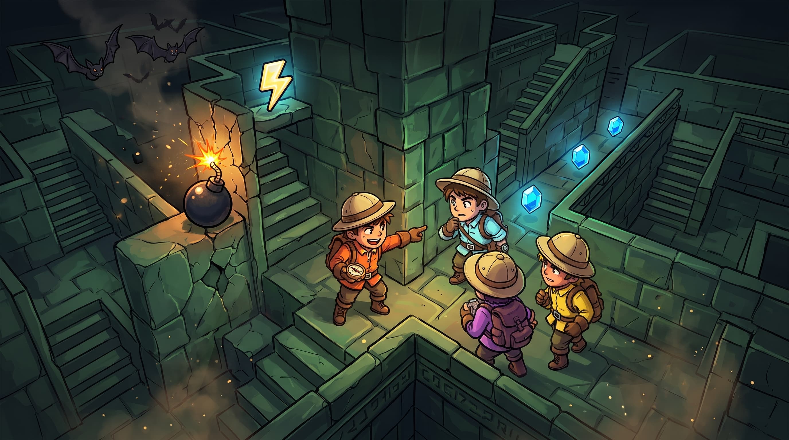 Gem & Go same-device local multiplayer and turn results.
